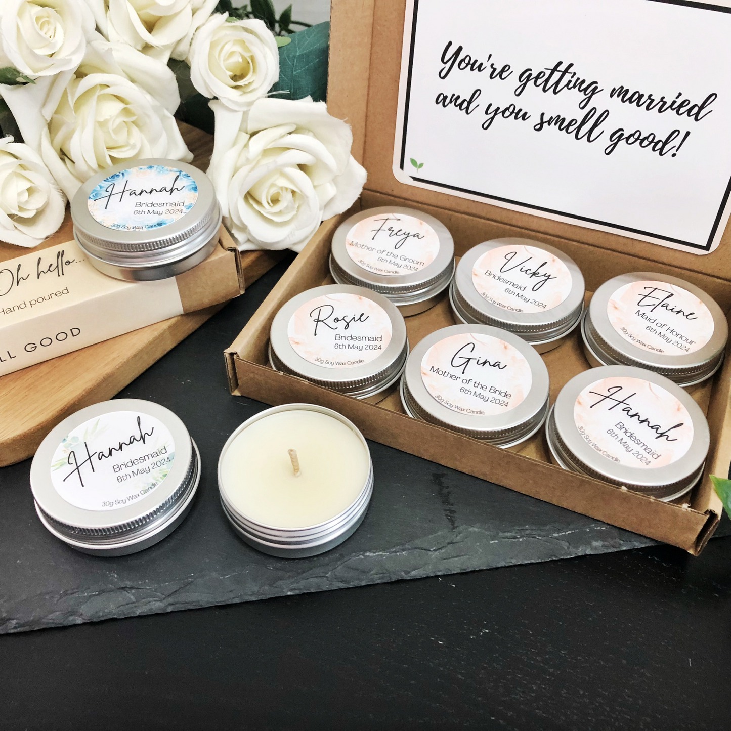 vegan wedding favour candles