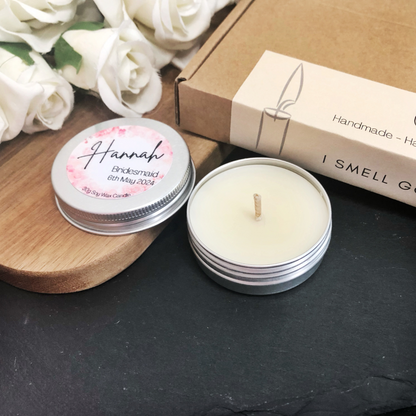Eco-friendly wedding favour candles