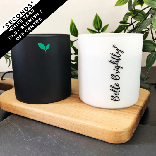 Seconds Sustainable Refillable White Candle Jar UK