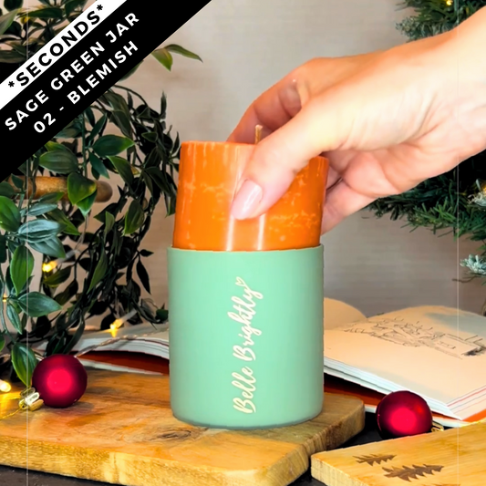Super Seconds Autumn Green Refillable Candle Jar UK