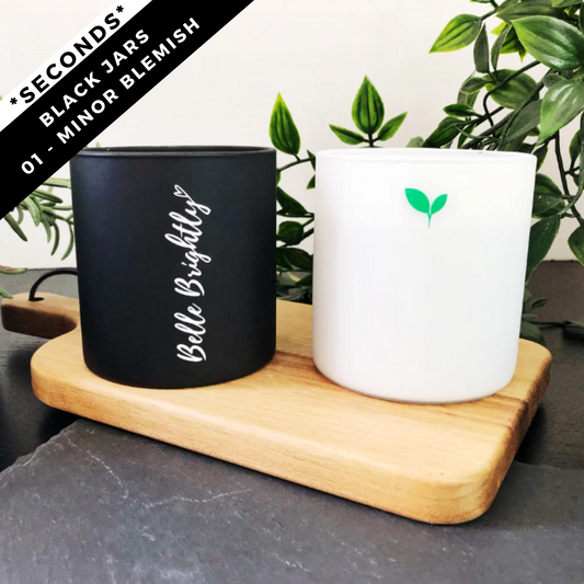 Super Seconds Sustainable Refillable Black Candle Jar UK