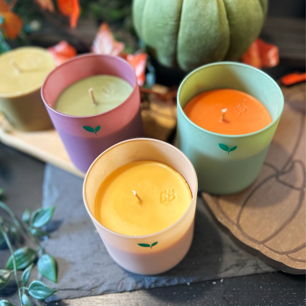 Vegan Autumn refillable candles UK