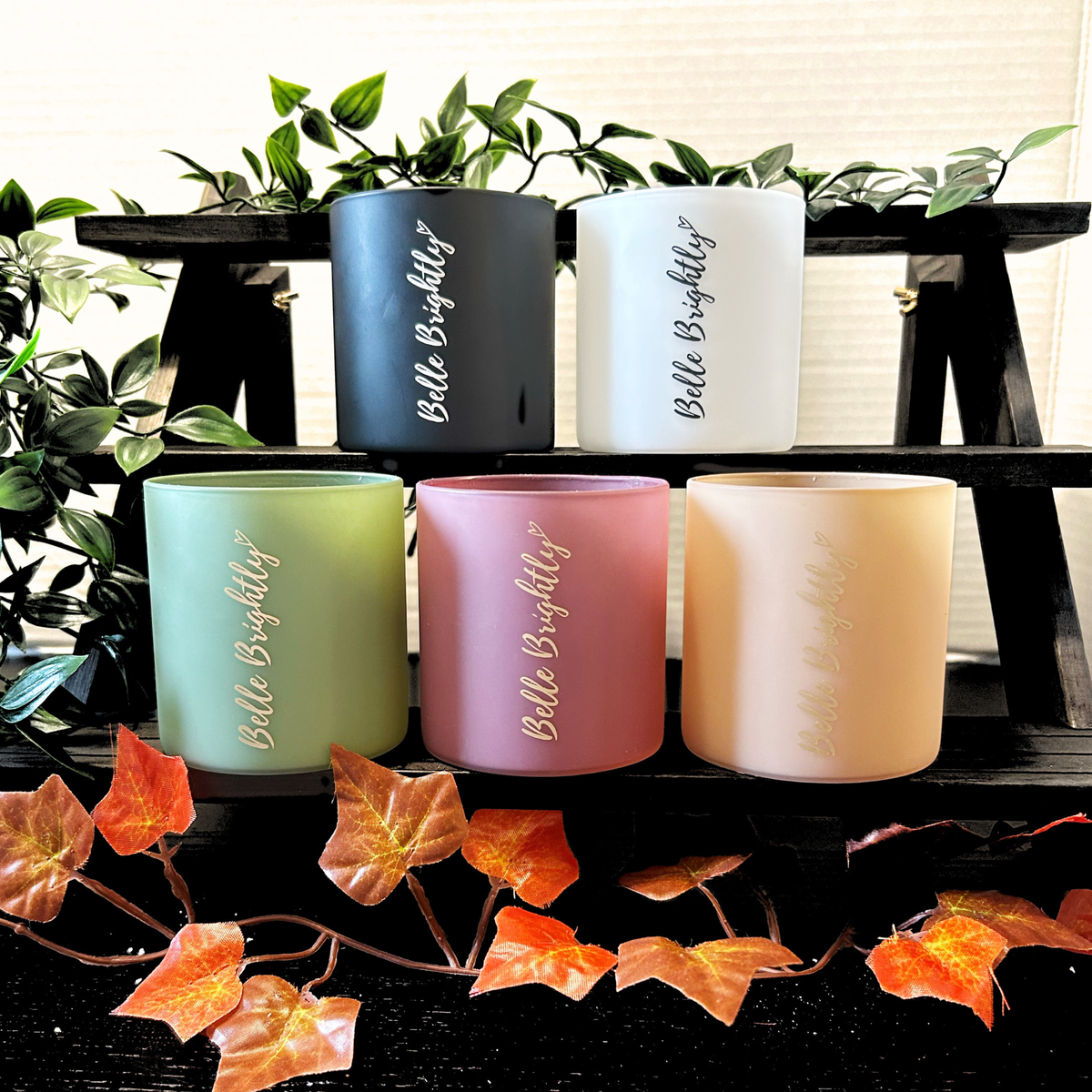 Vegan Eco friendly Autumn candle jars UK