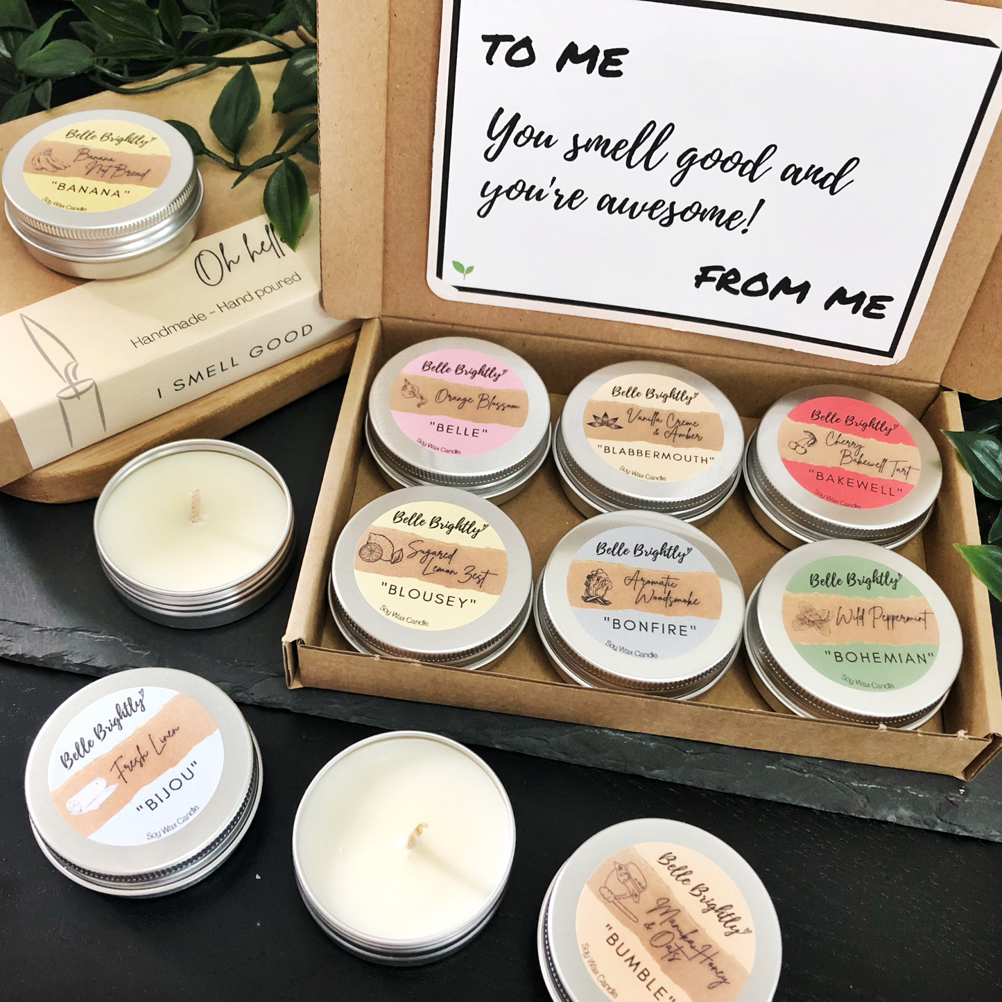 vegan letterbox gift candles