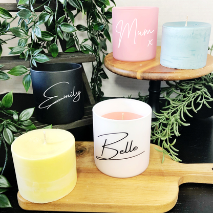 personalised Eco-friendly candles UK