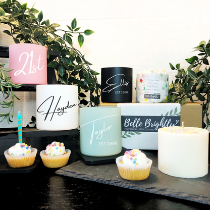 Eco-friendly personalised birthday cake candle