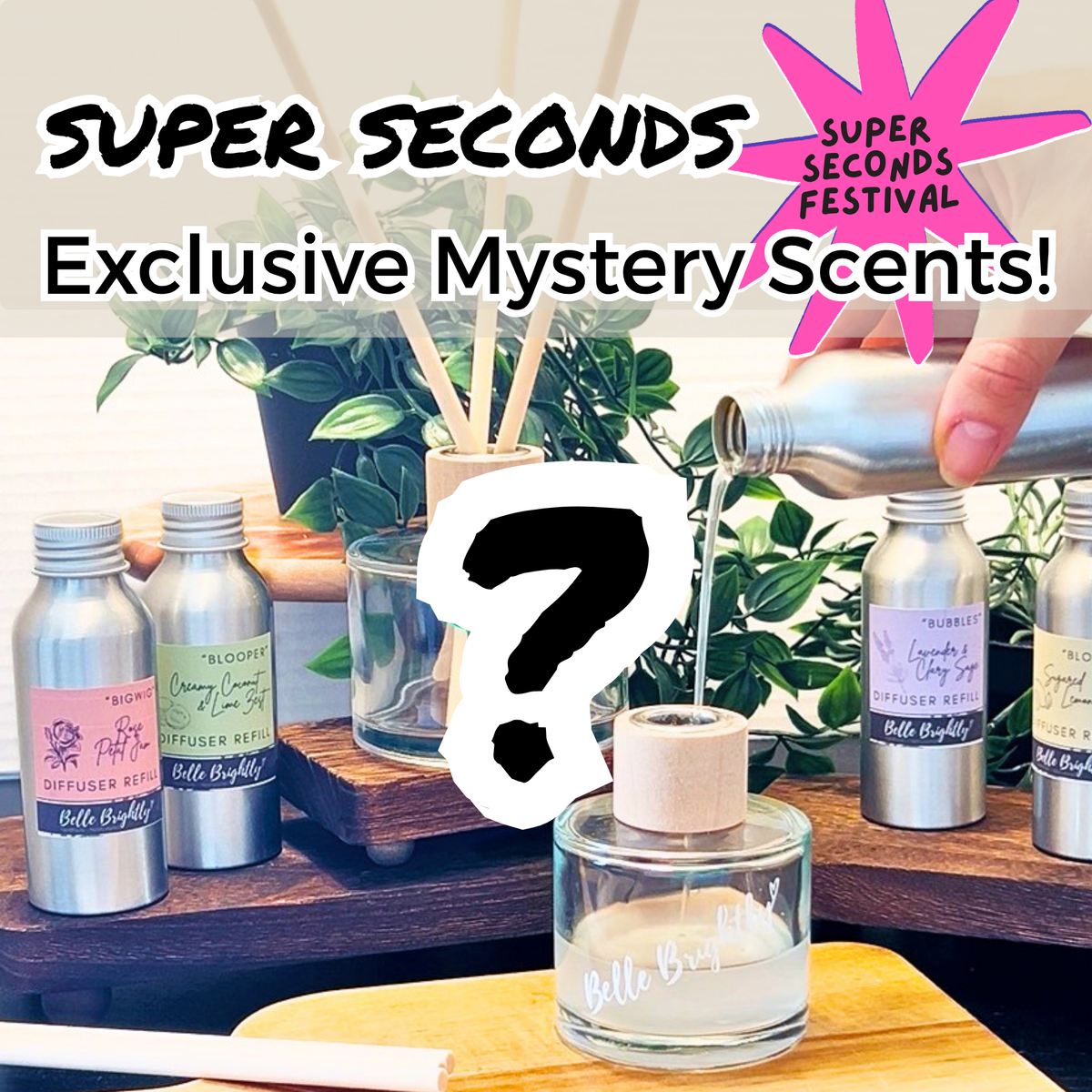 *MYSTERY SCENT* Refillable Reed Diffuser - Super Seconds Exclusive!
